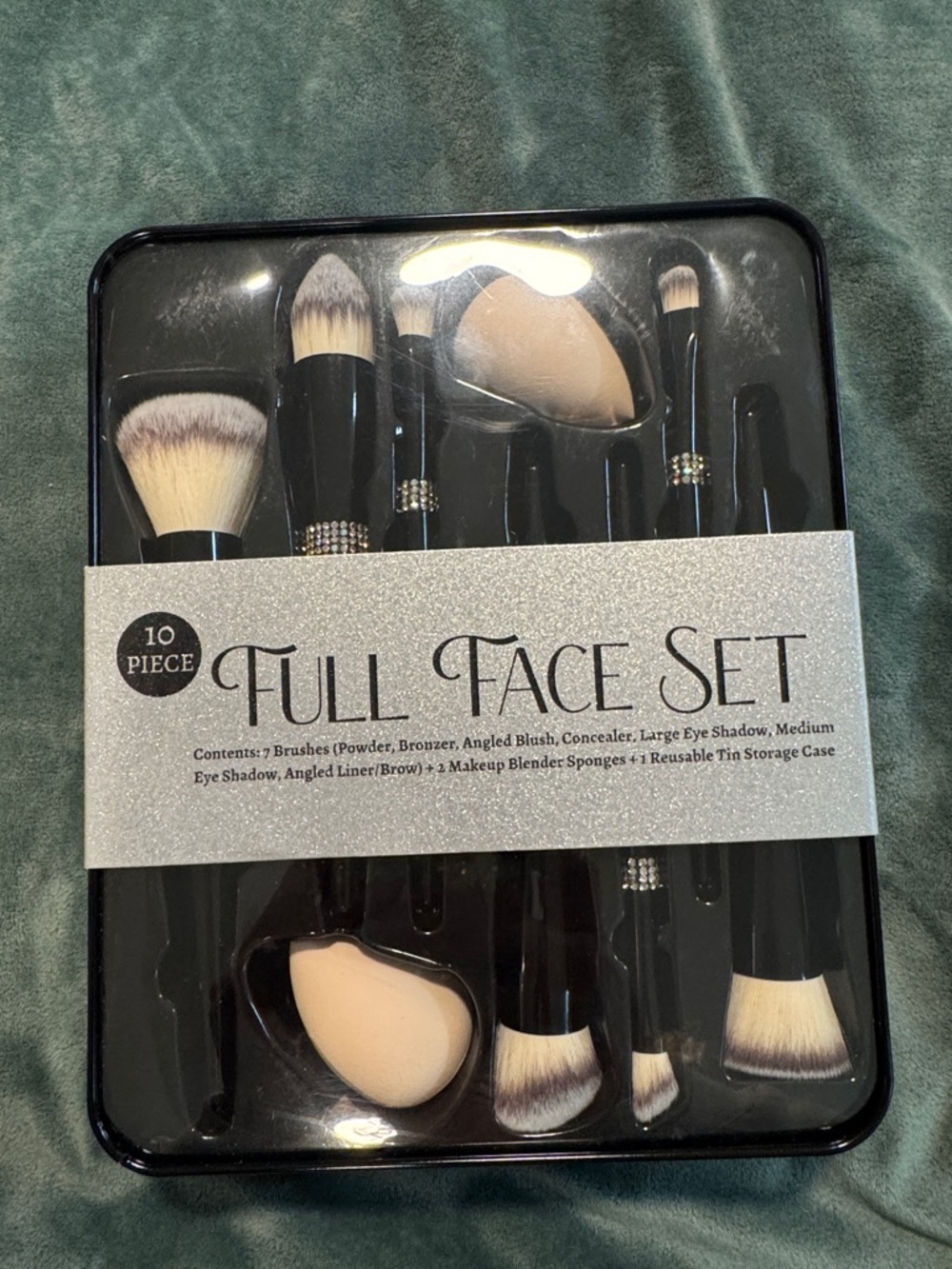 Full Face Brush & Sponge Set - Black